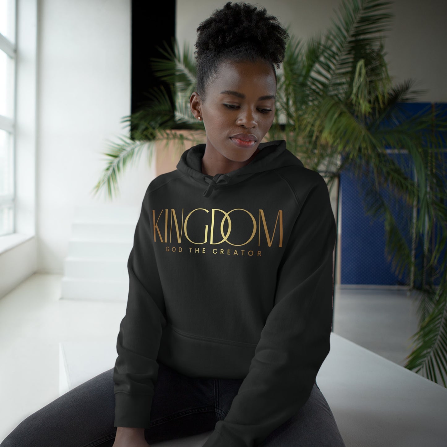 Premium Unisex Messenger Hoodie (Gold)