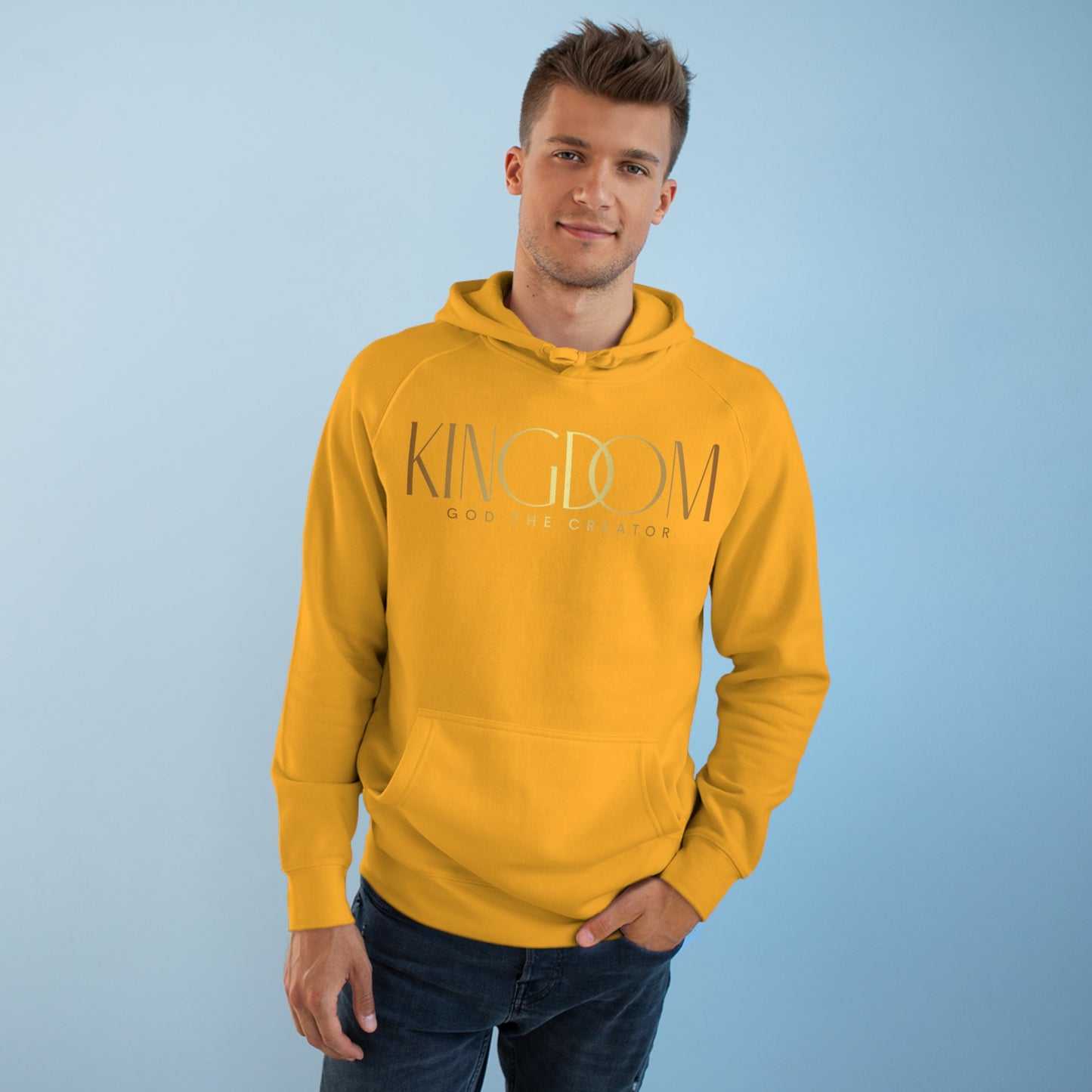 Premium Unisex Messenger Hoodie (Gold)