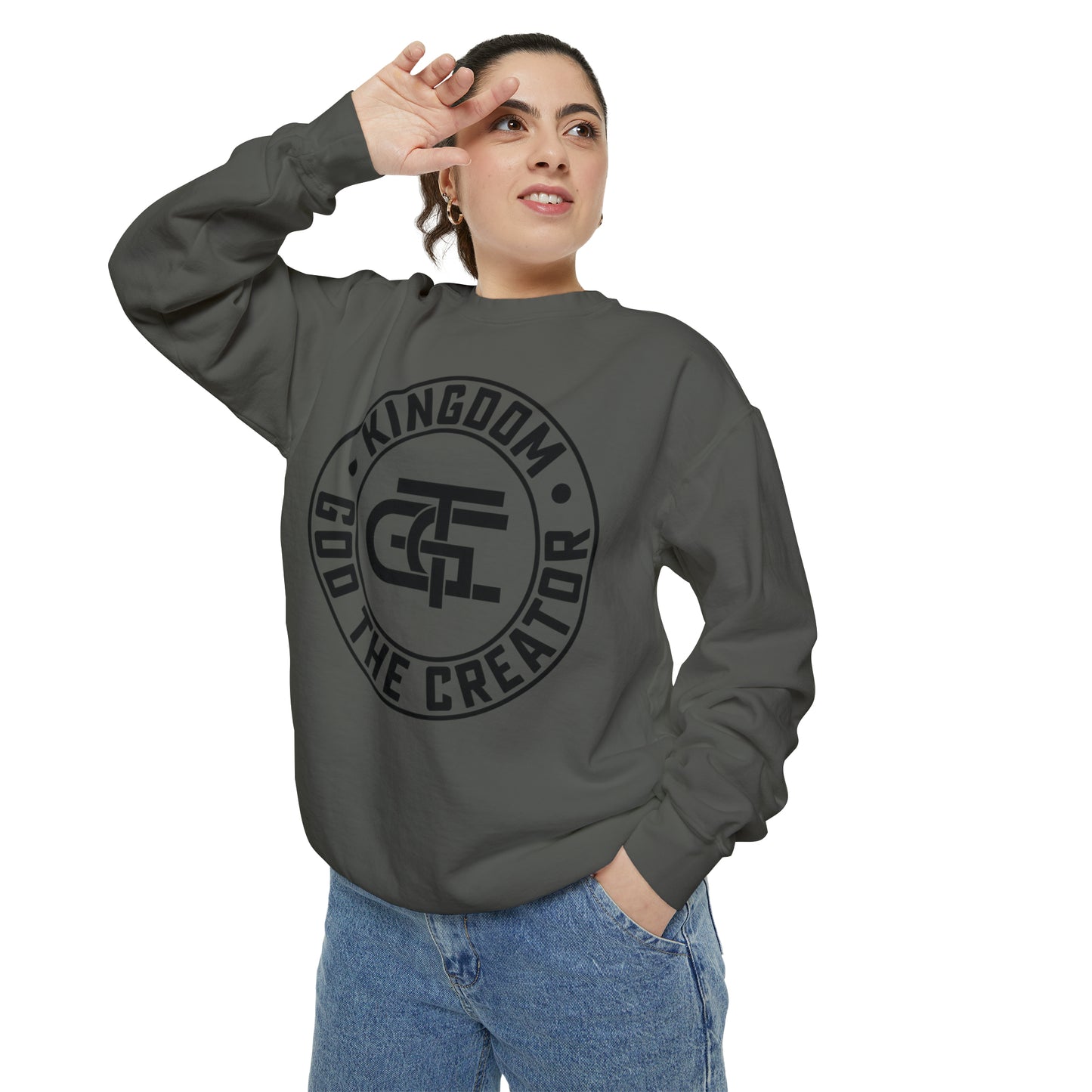 Unisex Oversized Emblem Sweatshirt